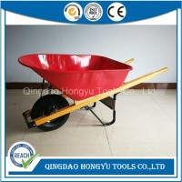 6cbf 100L Wood Handle Construction Heavy Duty Wheelbarrow
