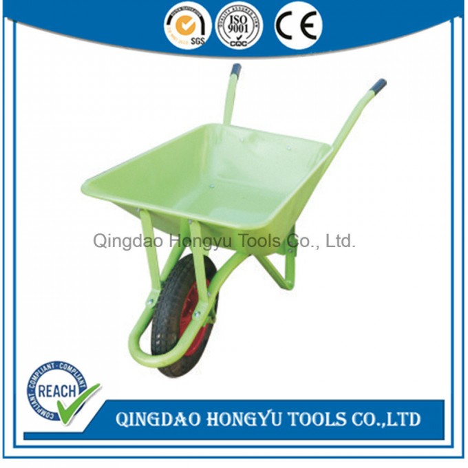Construction Steel Wheelbarrow Chinese 58L Metal Tray Wheel Barrow Wb22A Image1