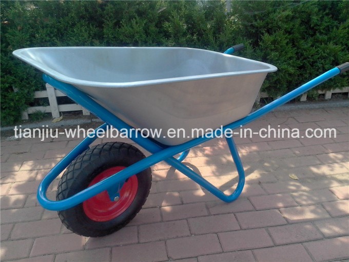 Wb6418 Glavanized Construction Wheelbarrow for Sale Image1
