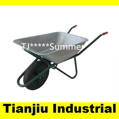 Galvanized Tray Construction Wheelbarrow Wb6422 for Russia Market Image1