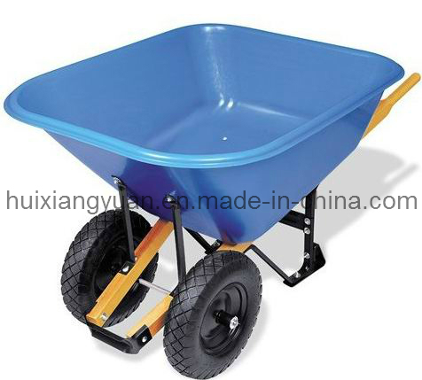 Wb1001p Heavy Duty Double Wheel Barrow Wheels Wheelbarrow Image1