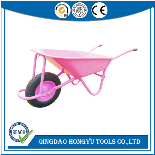 200kg Heavy Duty Load Pink Steel Tray Wheel Barrow (WB5009) Image1