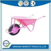 200kg Heavy Duty Load Pink Steel Tray Wheel Barrow (WB5009)