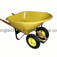 8cuft Poly Wheel Barrow (wooden handles)
