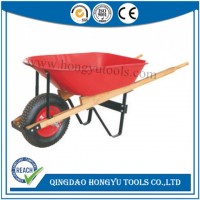 78L Wheel Barrow, Heavy Duty Wooden Handle Wheelbarrow (WH5400)