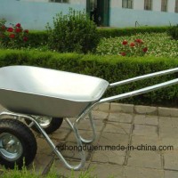Heavy Duty Garden Wheelbarrow with 15 Inch Solid Wheel