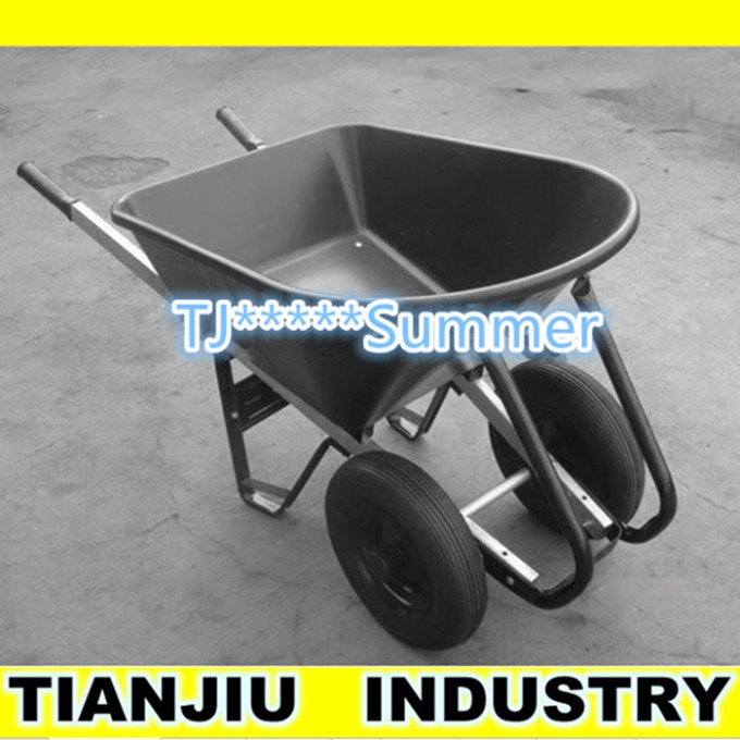 110L Two Wheel Heavy Duty Plastic Wheel Barrow Wb7800W Image1