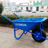 Heavy Duty Steel Europe Pneumatic Blue Wheelbarrow