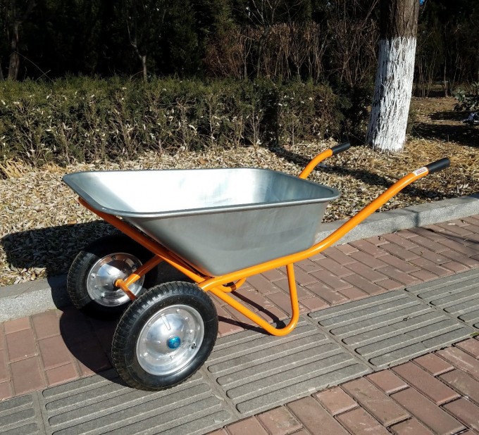 Heavy Duty Durable Dual Wheel Europe Wheelbarrow Image1