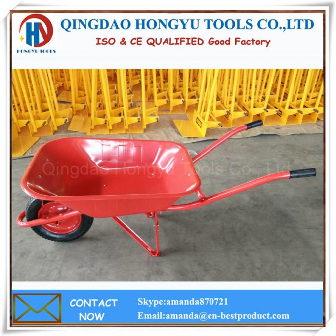 Hot Sale Heavy Duty 65L/5FT Metal Tray Wheelbarrow Image1