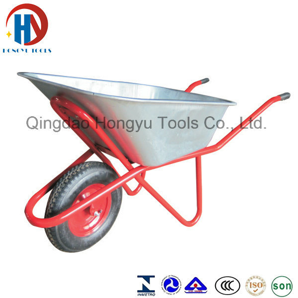 Zinc Plated Heavy Duty Flatpack Garden Wheelbarrow (WB6404) Image1