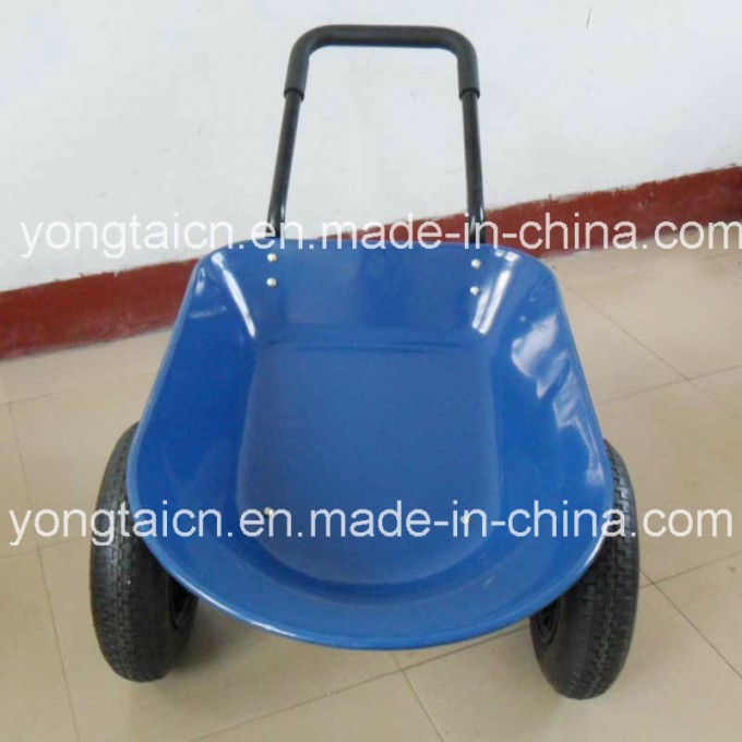 Feet Metal Tray Garden Wheelbarrow with Double Wheels Image1