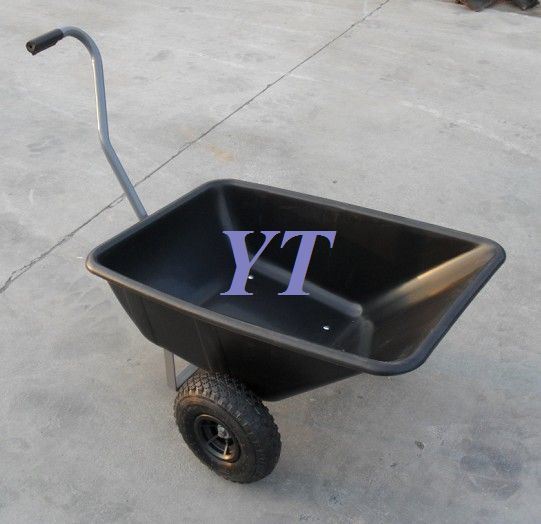 Double Wheel Garden Wheelbarrow (POLY TRAY) Image1
