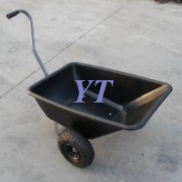Double Wheel Garden Wheelbarrow (POLY TRAY)