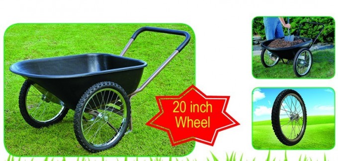 Big-2 Wheeler Poly Tray Garden Wheelbarrow Image1