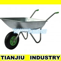 Europe Market 65L Galvanized Garden Wheelbarrow Wb4024A