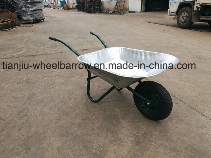 60L Galvanized Steel Garden Wheelbarrow Wb4024A Image1