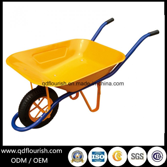 Wb6400 Garden Tool Cart Trolley Wheelbarrow Rubber Wheel Barrow Image1