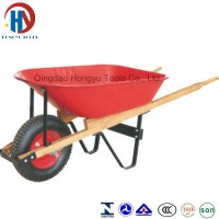 Chinese Red Color Cart Garden Sack Wheel Barrow Wh5400
