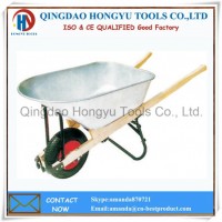 (WH7803) Galvanized Metal Tray Wooden Handle Garden Tool Barrow/Wheelbarrow