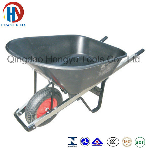 Solid Wheel Garden Tools 7 Cuft Metal Wheel Barrow (WB7801A) Image1