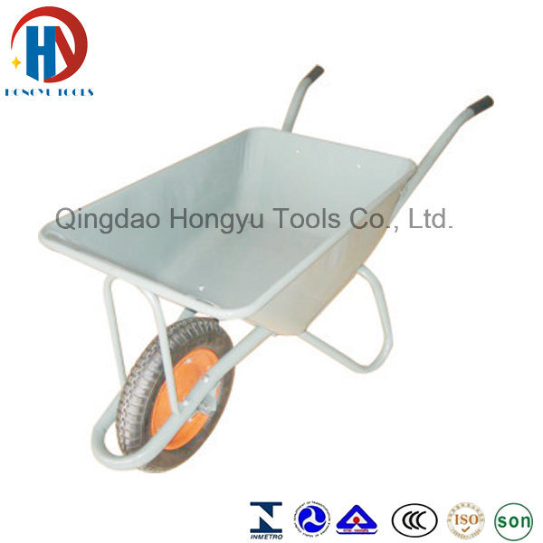58L Galvanized Garden Wheel Barrow, Cheap Price Wheelbarrow (WB22B) Image1