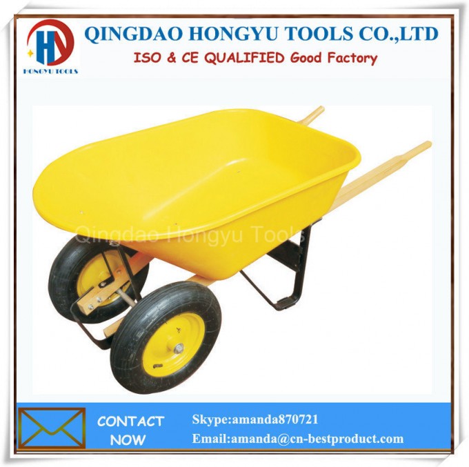Metal Tray Wooden Handle Garden Tool Barrow/Wheelbarrow Image1