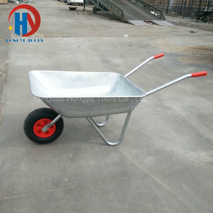 130kg 65L Zinc Plated Garden Wheelbarrow Image1