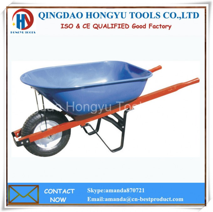 (WB6601) Painted Metal Tray Wooden Handle Garden Tool Barrow/Wheelbarrow Image1