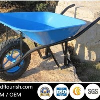 Garden Tool Cart Trolley Wheelbarrow Wb6400h Rubber Wheel Barrow