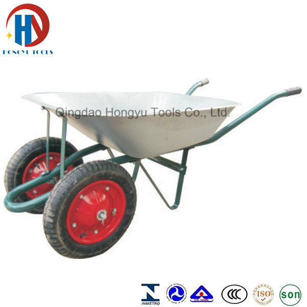 China Garden Wheel Barrow with Two Pneumatic Wheels (WB6203A) Image1