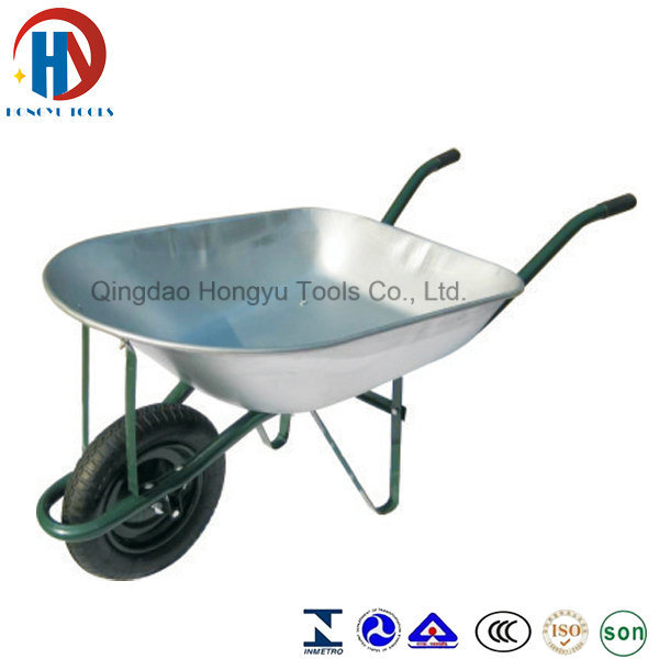 78L Galvanized Steel Garden Wheelbarrow Wb7201 Image1