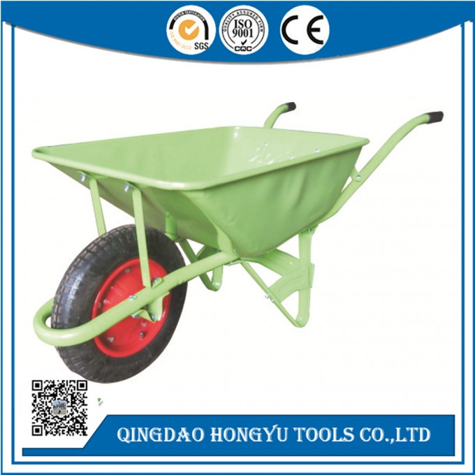 Indonesia Market 58L Metal Wheel Barrow with 3.00-8 Pneumatic Tyre Image1
