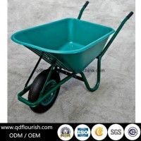 Metal Concrete Wheelbarrow Plastic Tray Wheel Barrow Wb6414s