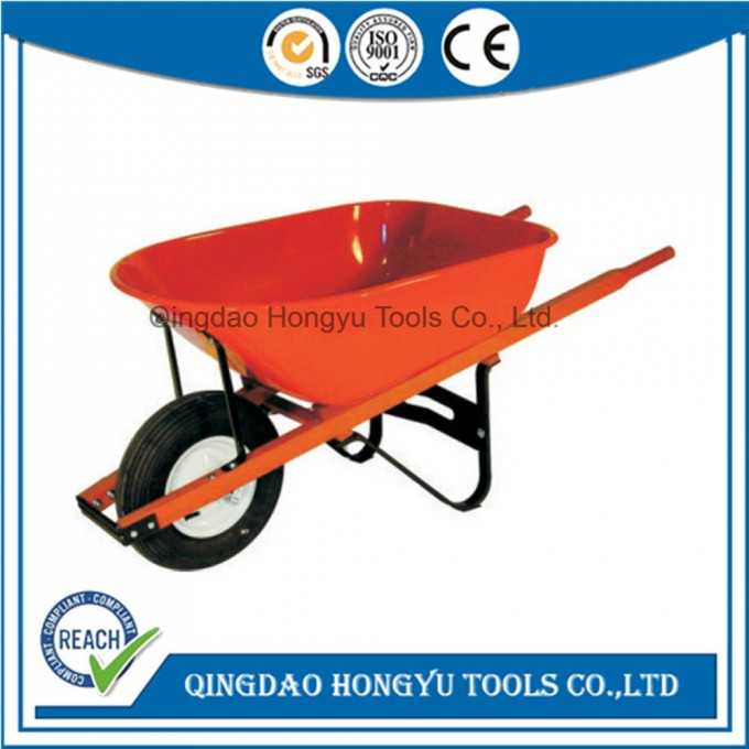 Hot Sell Wood Handle Metal Tray Wheelbarrow (WB6605) Image1