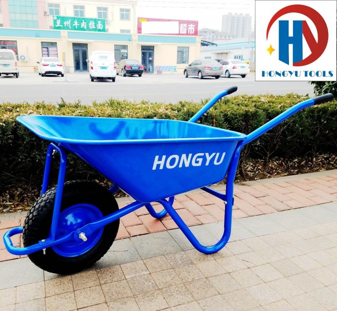 90L Metal Bright Pneumatic Wheelbarrow for UK Image1