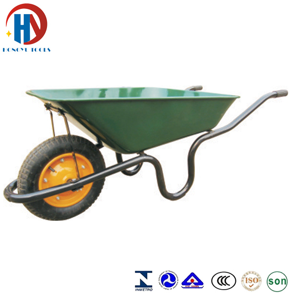 Metal Wheelbarrow Green Tray Image1