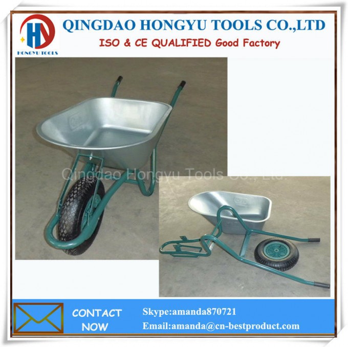 Galvainzed Metal Tray Industrial Wheel Barrows Image1