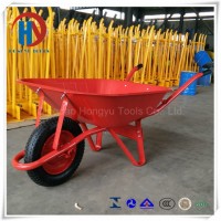 5FT Painted Metal Tray Wheel Barrow