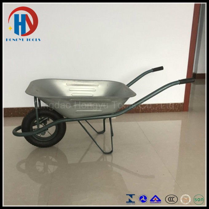 France Model Galvanized Metal Tray Wheel Barrow Image1