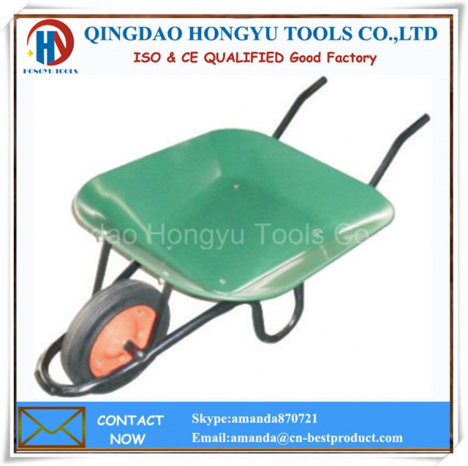 13"X3" Solid Tyre Painted Metal Tray Wheelbarrow Image1