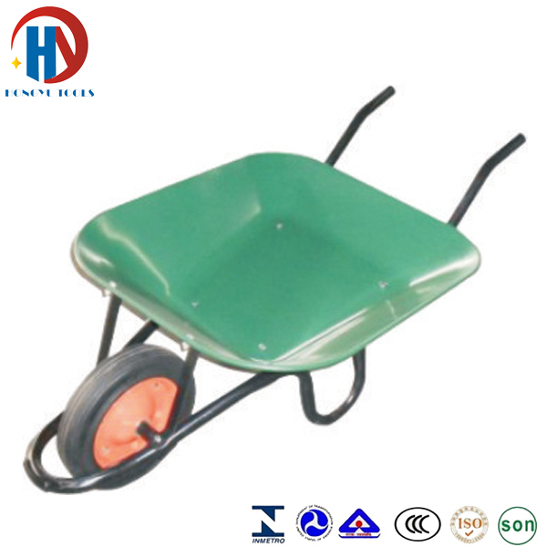 Metal Green Wheelbarrow Solid Wheel Image1