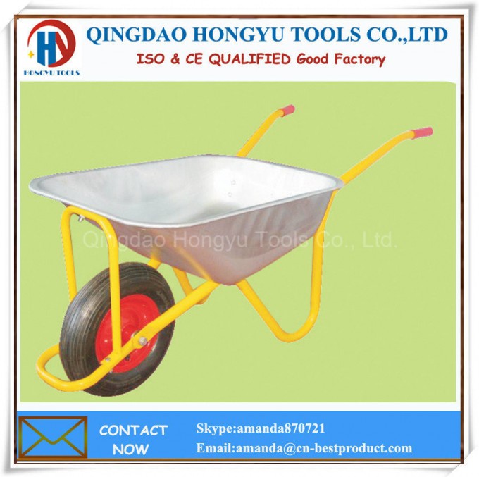 Galvanized Metal Tray 4.00-8 Wheel Barrows Image1