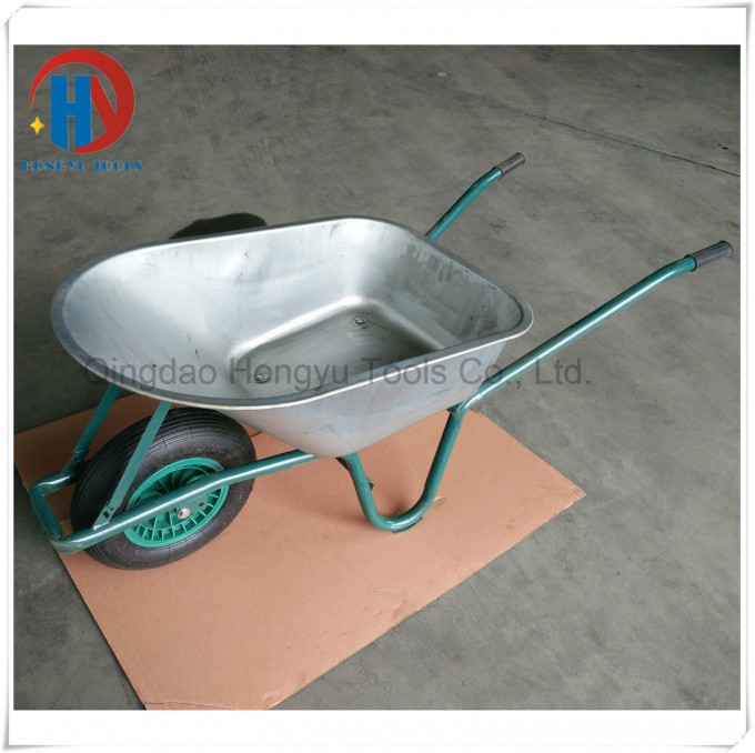 Galvanized Metal Tray Large Capacity Wheelbarrow Image1