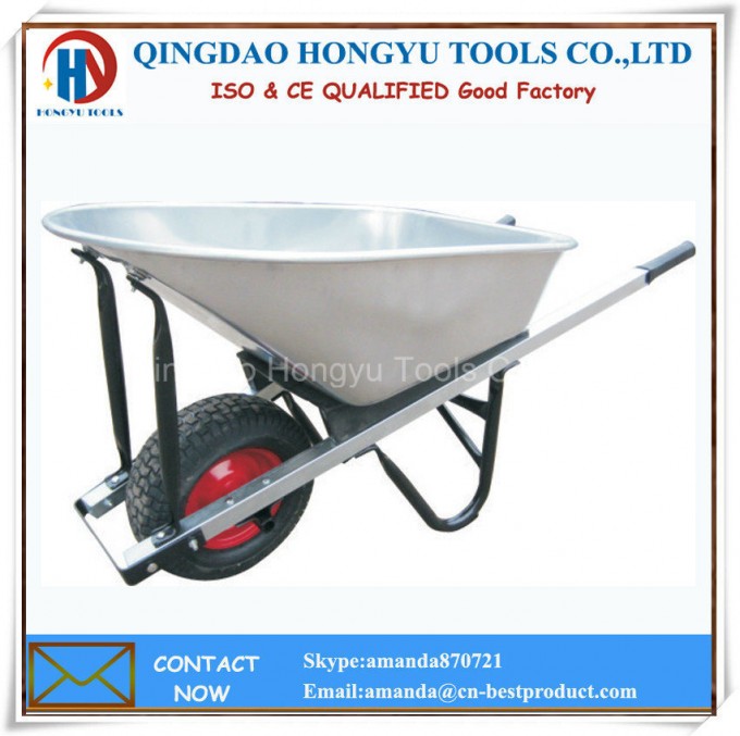 Hot Sale Wb 8612t Galvanized Steel Wheelbarrow Image1