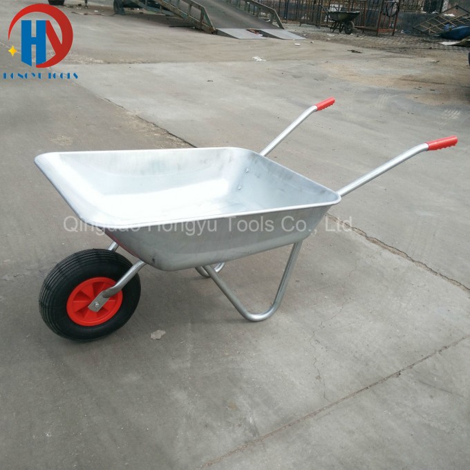 European Market 65L Zinc Plated Wheelbarrow Image1