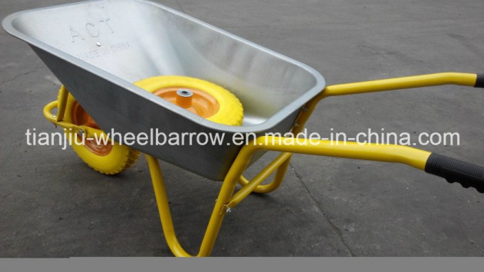 Heavy Duty Pneumatic Wheel Metal Tray Wheelbarrow, Wb5009 Building Wheel Barrow Image1