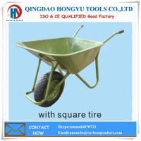 Square Pattern Rib Tire Wheel Barrow Sturdy and Durable