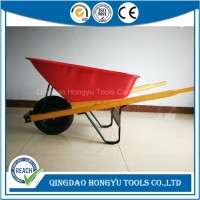 6 Cu. FT. Heavy Gauge Steel Wood Handle Wheelbarrow