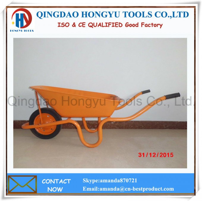 Painted Tray Solid Tyre Wheel Barrow Image1
